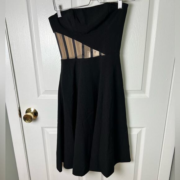 Dress The Population Womens Corset Asymmetric-Panel Strapless Anneli Dress XXS - Picture 3 of 10
